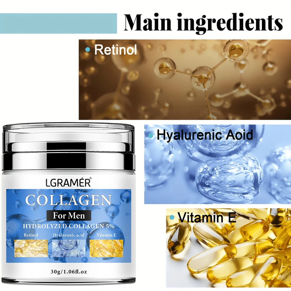 كريم مضاد للتجاعيد للرجال يزيل تجاعيد الوجه والرقبة لشد البشرة وترطيبها كريم وجه الريتينول علاج مضاد للشيخوخة - الصورة 5