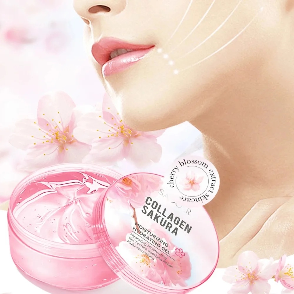 جل كولاجين ساكورا من ساادور 300 جرام جل ترطيب ومرطب للوجه يدوم طويلاً للعناية ببشرة الوجه الحساسة/الزيتية - الصورة 3